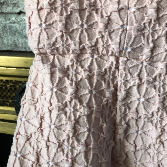 NEW Trina Turk Textured Floral Lined Feminine Pink Midi Stretchy Size 0 Dress - Picture 8 of 16